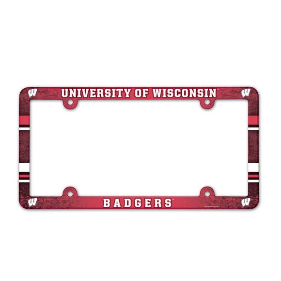 Wisconsin Badgers Full Color Plastic License Plate Frame - Picture 1 of 1